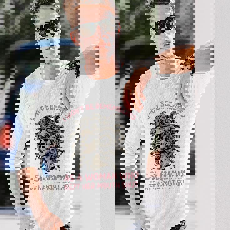 口を閉じた女として 記憶されない 長袖Tシャツ 彼への贈り物