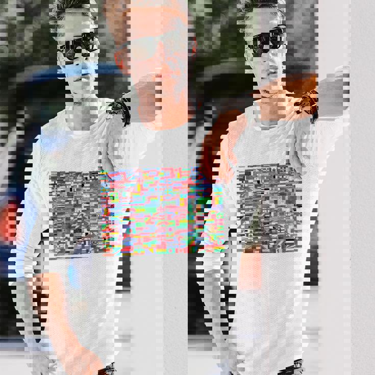 国際世界旗 国旗 世界地図 地球儀 長袖Tシャツ 彼への贈り物