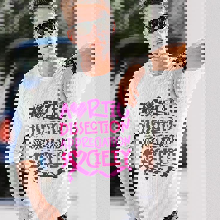 大動脈解離サバイバー 長袖Tシャツ 彼への贈り物