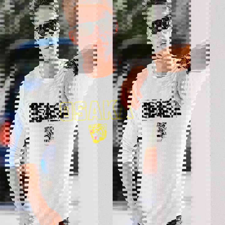 大阪タイガース ヴィンテージ 日本野球 ブラック 長袖Tシャツ 彼への贈り物