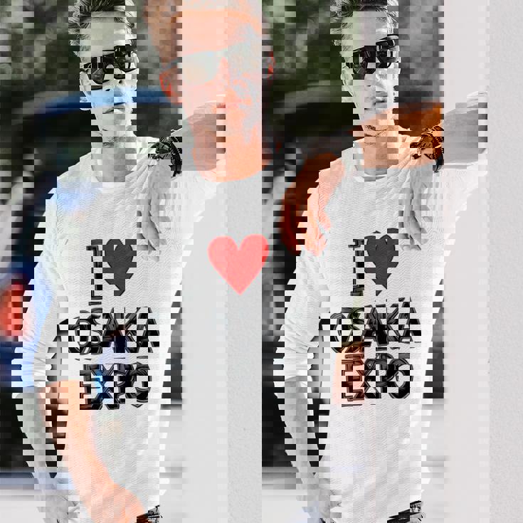 大阪万博 関西万博 記念 I Love Osaka Expo グッズ お土産 本 プレゼント メンズ レディース 長袖tシャツ 長袖Tシャツ 彼への贈り物