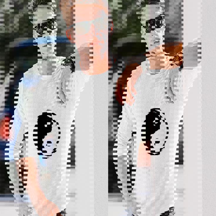 太極拳tシャツ バックプリント Body Mindpirit 陰陽tシャツ 長袖Tシャツ 彼への贈り物