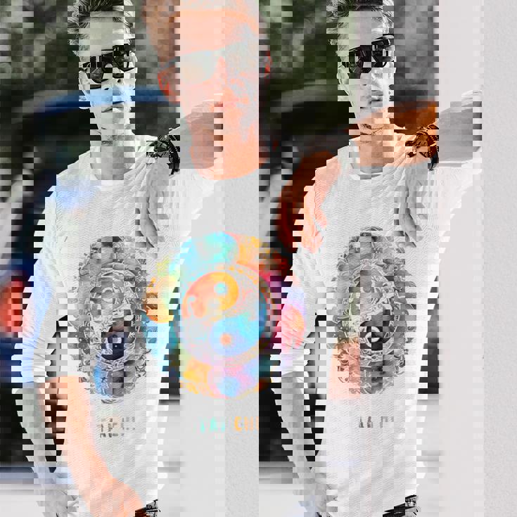 太極拳パステル 長袖Tシャツ 彼への贈り物