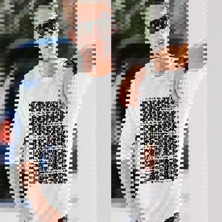 寿司魚の漢字キャラクター 長袖tシャツ 長袖Tシャツ 彼への贈り物