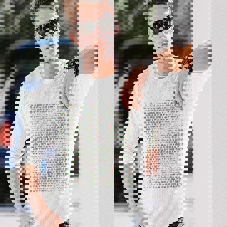 小さなかわいい多肉植物 長袖Tシャツ 彼への贈り物