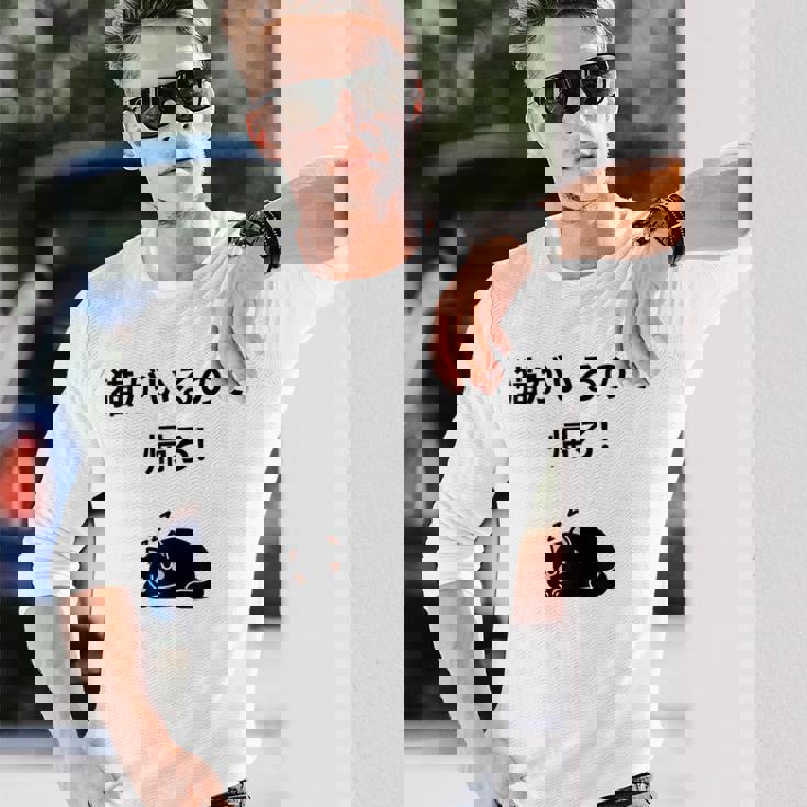 帰れ猫がいるので邪魔しないでデザイン 長袖Tシャツ 彼への贈り物