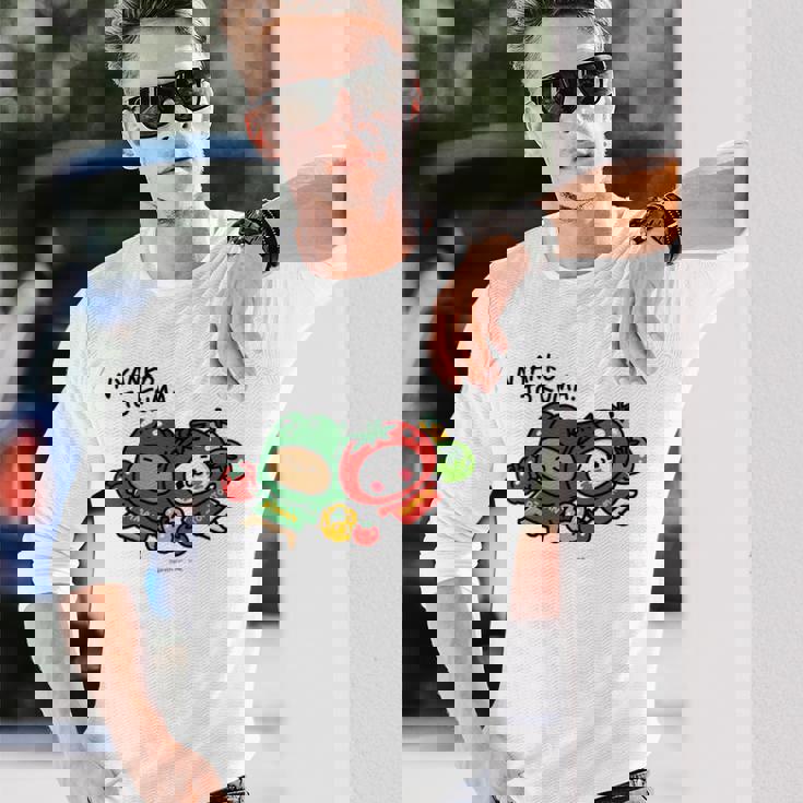 愛しすぎて大好きすぎる。 ベジタブル 長袖Tシャツ 彼への贈り物