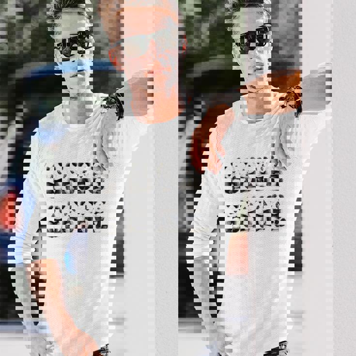 愛らしいパンダ柄かわいい動物デザイン 長袖tシャツ 長袖Tシャツ 彼への贈り物