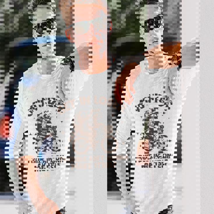 敗者トラブルに巻き込まれてもラクーンポッサムにはならない 長袖Tシャツ 彼への贈り物