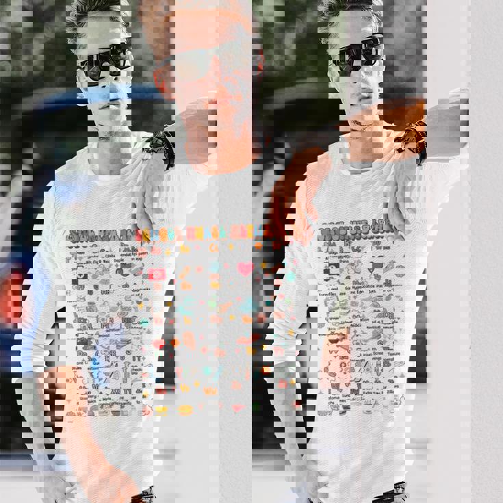 新学期 面白い 学校 看護師 アルファベット 学校 看護師 生活 長袖Tシャツ 彼への贈り物