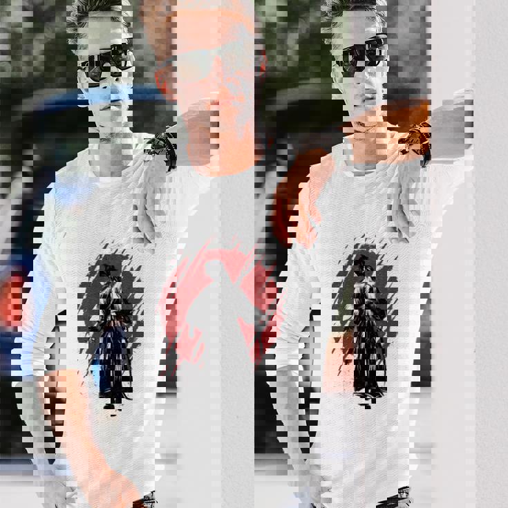 日本語 漢字 デザイン アジアン タトゥー アニメ 日本 東京 ボーホー 長袖tシャツ 長袖Tシャツ 彼への贈り物