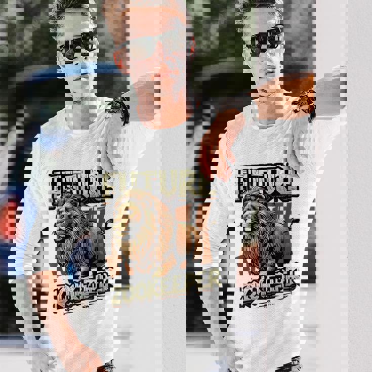 未来の飼育係ライオンの恋人 長袖Tシャツ 彼への贈り物