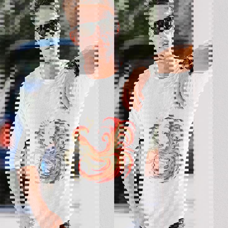 朱雀 不死鳥 火の鳥 フェニックス 漢字 イラスト バックプリント 長袖Tシャツ 彼への贈り物