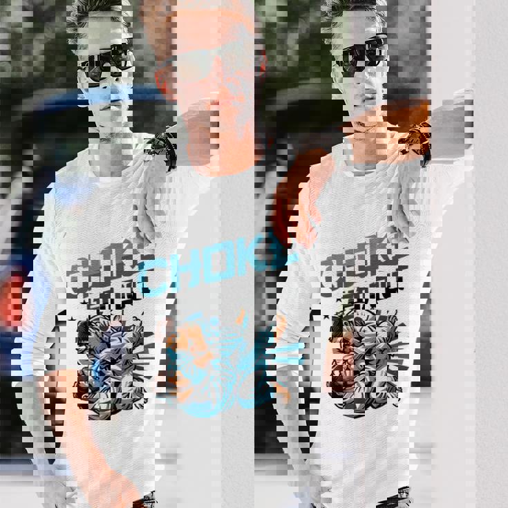 柔術 チョーク エムアウト 格闘技 柔術 長袖Tシャツ 彼への贈り物