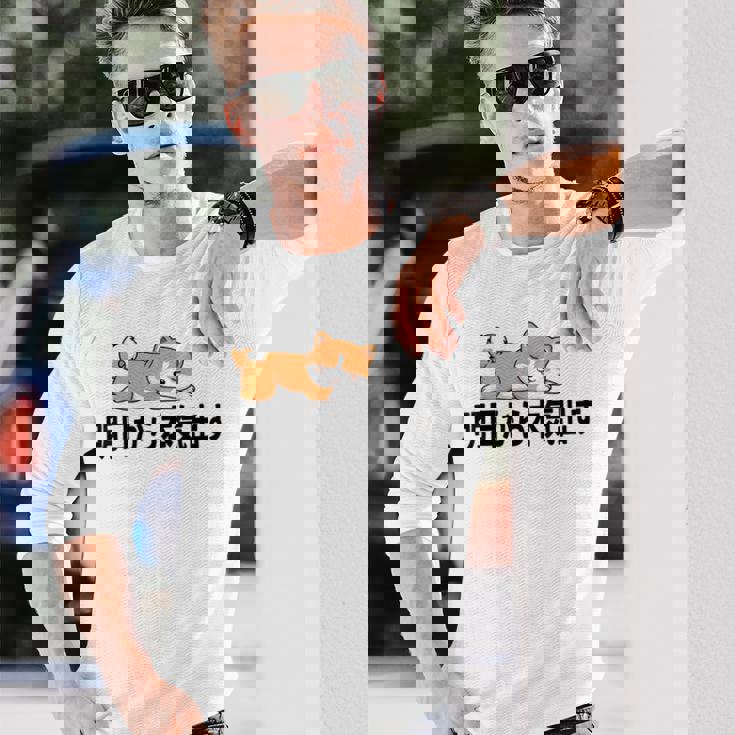 柴犬ファンにおすすめ！明日から頑張るデザイン 長袖Tシャツ 彼への贈り物