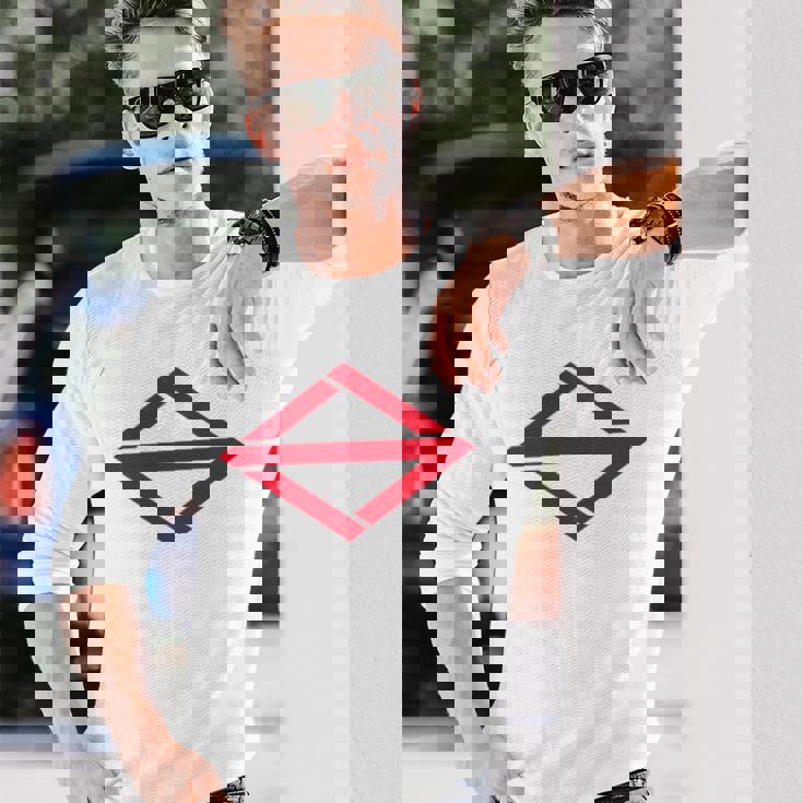 横浜市旗シンボル エンブレム 神奈川県 長袖Tシャツ 彼への贈り物