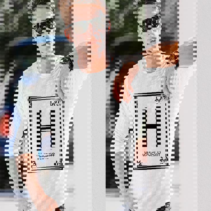 水素シンボルコスチューム。 長袖Tシャツ 彼への贈り物