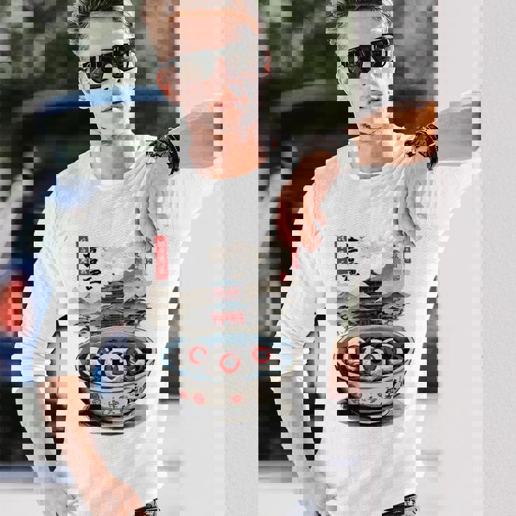 浮世絵ジャパン オカルトホラー ハロウィン 妖怪ラーメン エステ 長袖Tシャツ 彼への贈り物