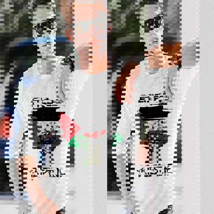 無料のパレスチナ服 長袖Tシャツ 彼への贈り物