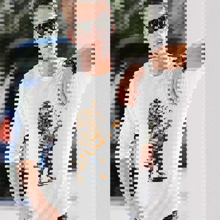 犬 演奏 ギター 歌う アメリカン コッカー スパニエル 面白い 長袖Tシャツ 彼への贈り物