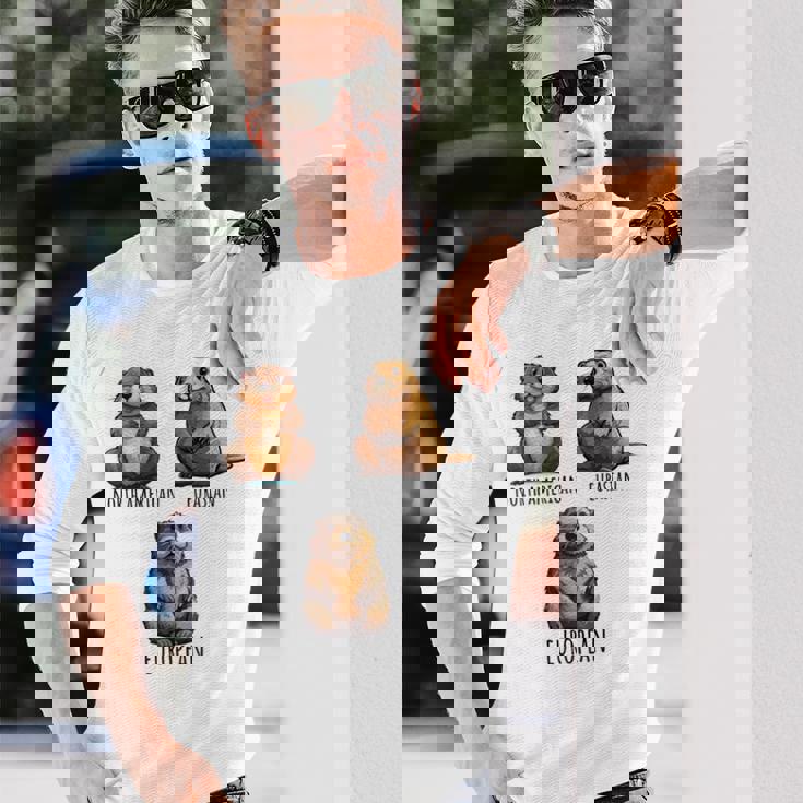 異なるタイプのビーバーズ品種コレクション、かわいいビーバーが大好き。 長袖tシャツ 長袖Tシャツ 彼への贈り物