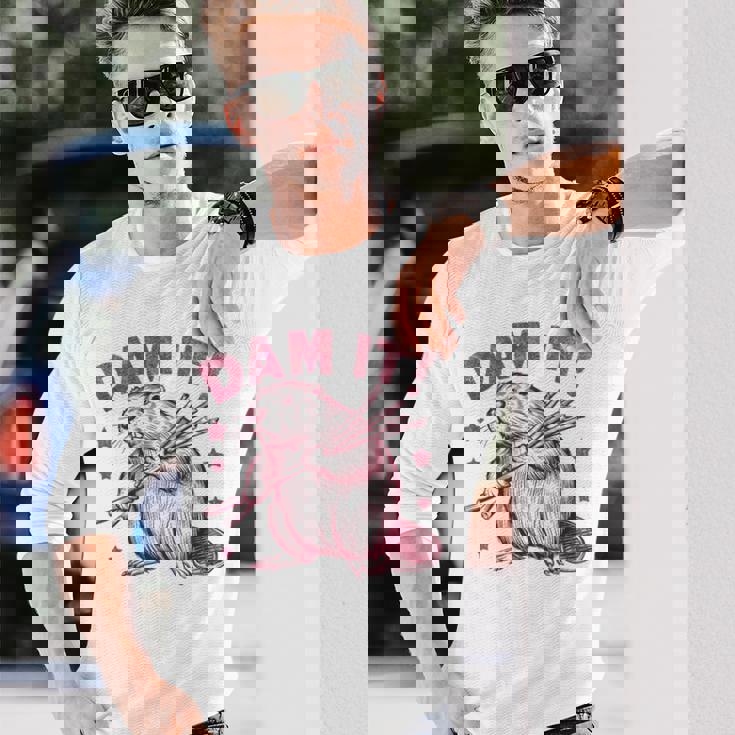 皮肉なビーバー 長袖Tシャツ 彼への贈り物