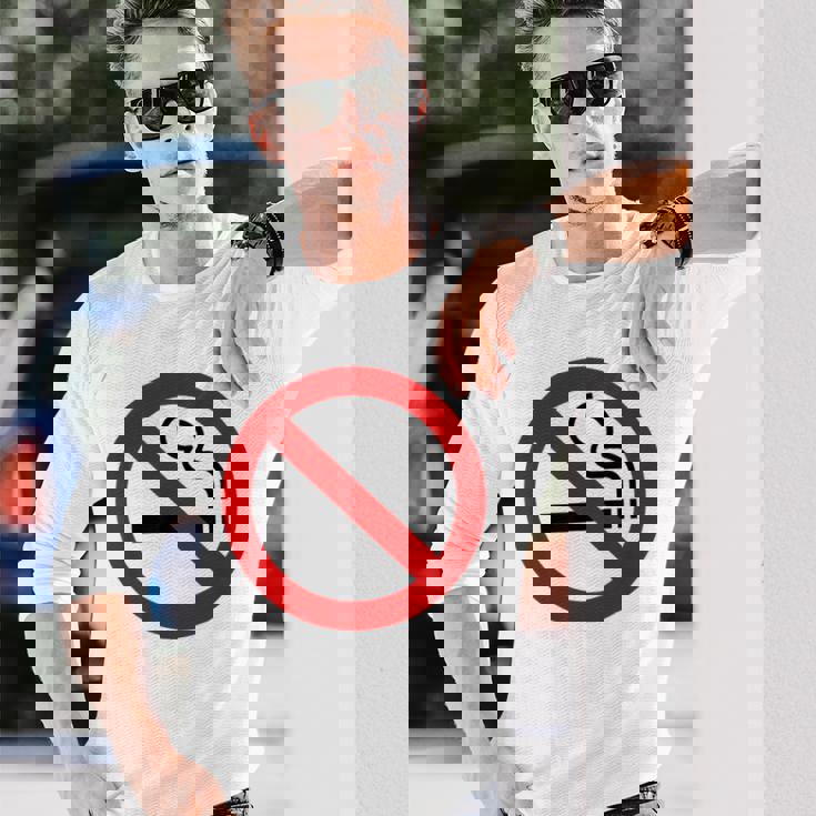 禁煙シンボル ノベルティ 禁煙サイン 長袖Tシャツ 彼への贈り物