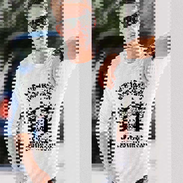 結婚10周年記念日 結婚10年目 いい猫 面白い 長袖Tシャツ 彼への贈り物