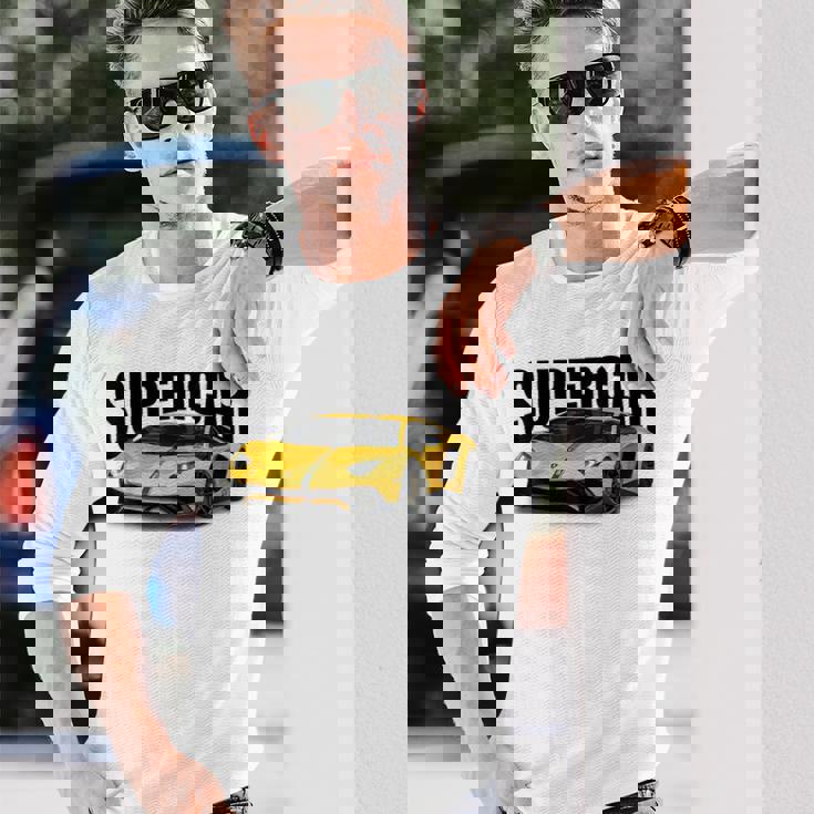 美しいエキゾチックなスーtシャツ、スポーツカー愛好家に最適。 長袖Tシャツ 彼への贈り物