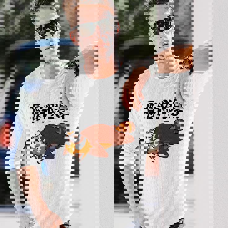 腰が限界 レッサーパンダ 面白いtシャツ 文字入り メンズ おもしろ 面白い 服 オリジナル おもしろグッズ 文字 長袖Tシャツ 彼への贈り物