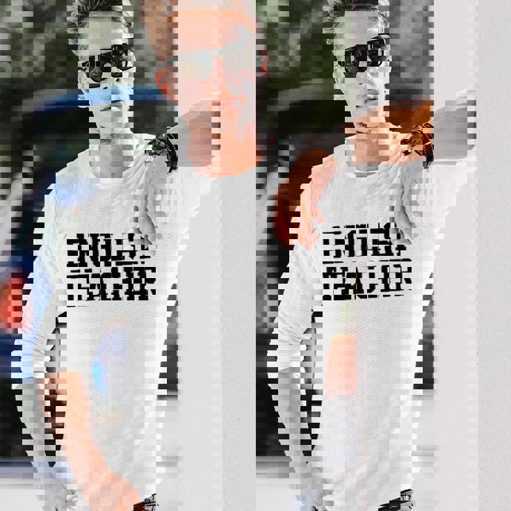 英語教師 かわいい教師の学校服 長袖Tシャツ 彼への贈り物