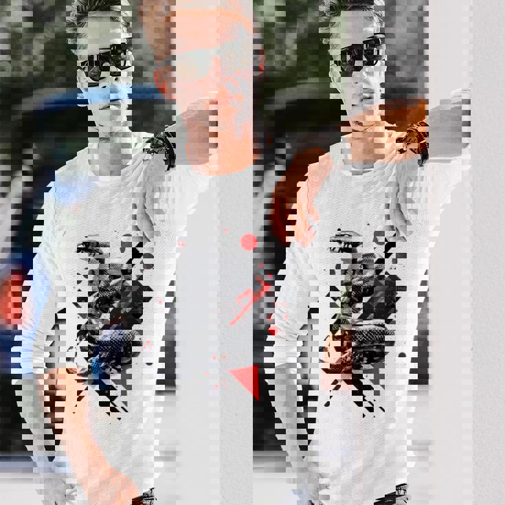 蛇 動物 モチーフ アートワーク 蛇 長袖Tシャツ 彼への贈り物