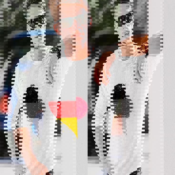 誇り高き日本人ドイツ人のためのヴィンテージの旗 A 日本 ドイツ 長袖Tシャツ 彼への贈り物