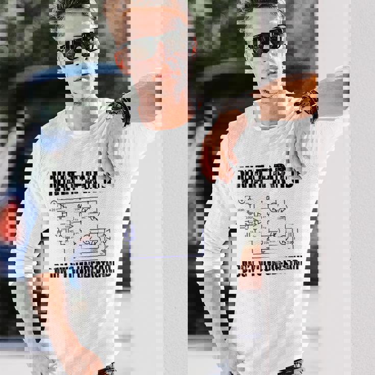 電子機器のどの部分がわからないか、エンジニアリング 長袖Tシャツ 彼への贈り物