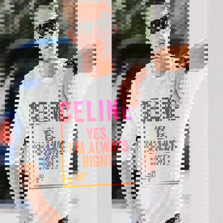 面白いセリーヌ 面白いセリーヌ 名前 誕生日シャツ ギフト 長袖Tシャツ 彼への贈り物