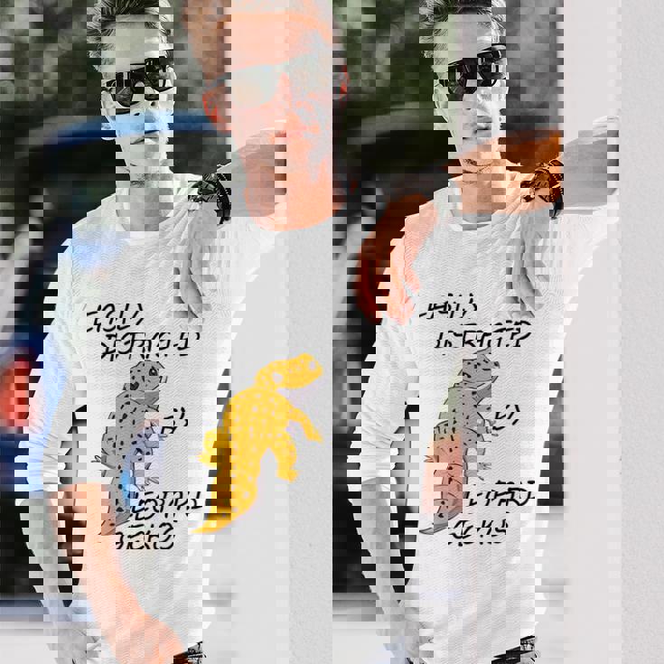 面白いヒョウモントカゲモドキ 発言するトカゲ 爬虫類 長袖Tシャツ 彼への贈り物