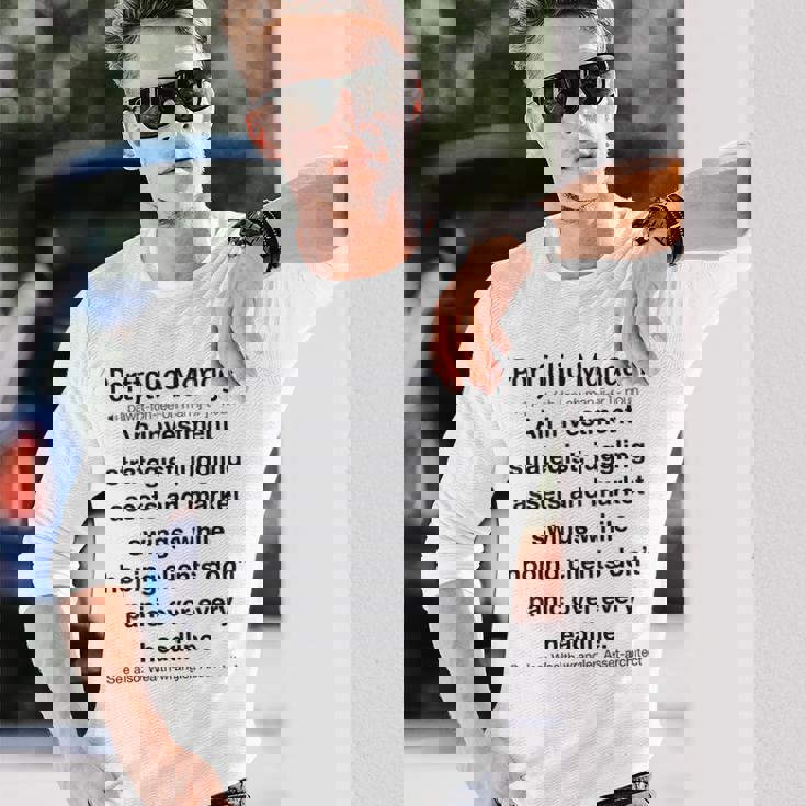 面白いポートフォリオマネージャー 長袖Tシャツ 彼への贈り物