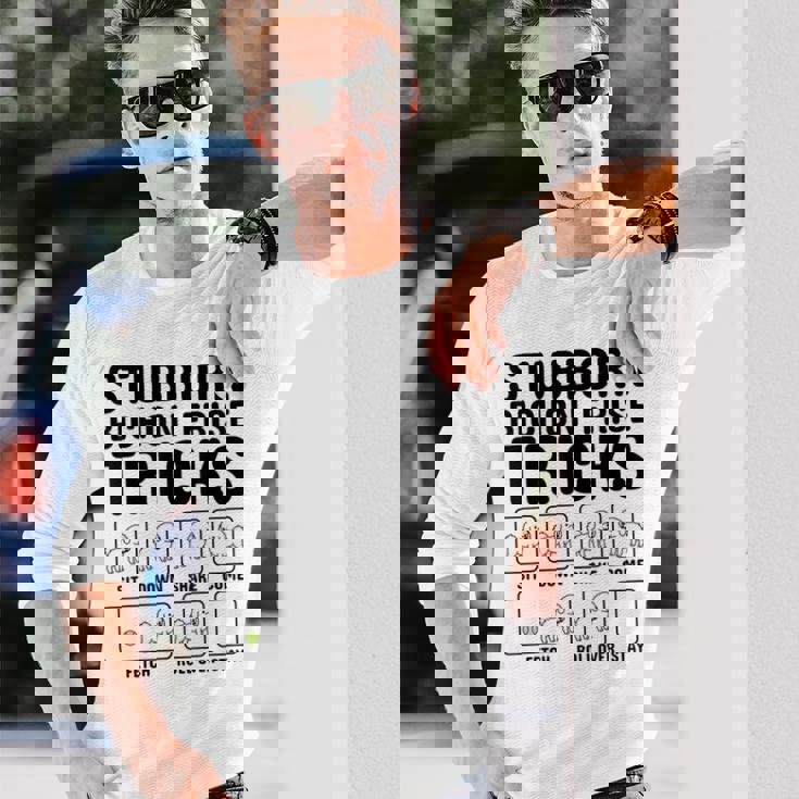 頑固なビションフリーゼ トリックドッグ 長袖Tシャツ 彼への贈り物