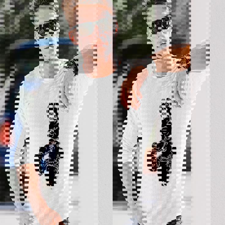 黒うさぎ星人 長袖Tシャツ 彼への贈り物