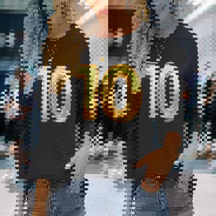 10周年記念 10Th 結婚10周年記念 長袖Tシャツ 彼女への贈り物