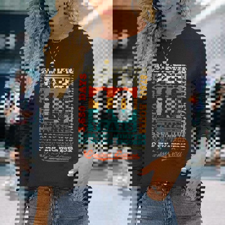 10歳の誕生日 10歳 120ヶ月 すごい生まれ 2015 長袖Tシャツ 彼女への贈り物