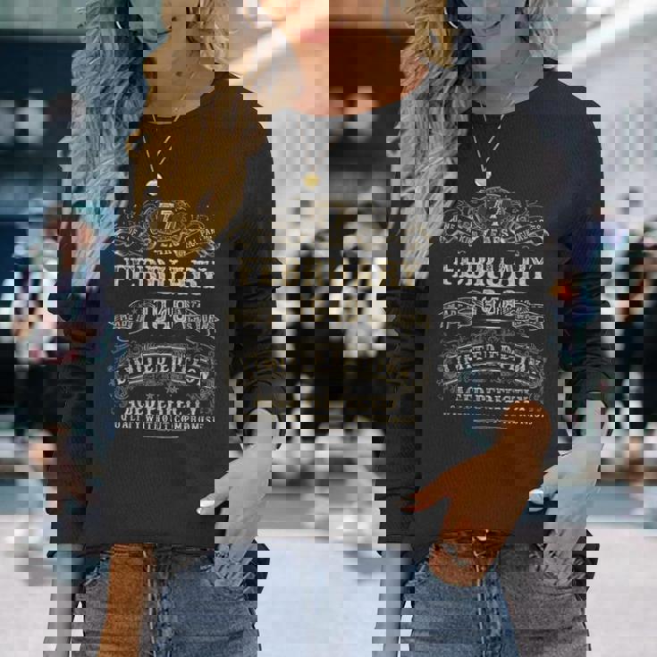 1948年2月 77歳の誕生日プレゼント 男性用 77歳の誕生日プレゼント 長袖Tシャツ 彼女への贈り物