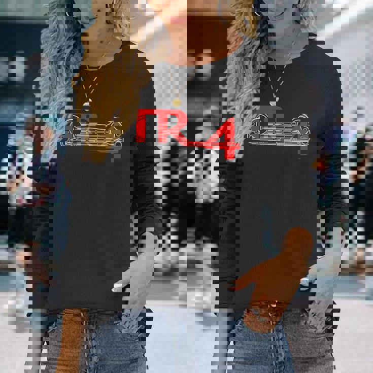 1960年代トライアンフ Tr4クラシック英国カーグリルとエンブレム。 長袖Tシャツ 彼女への贈り物