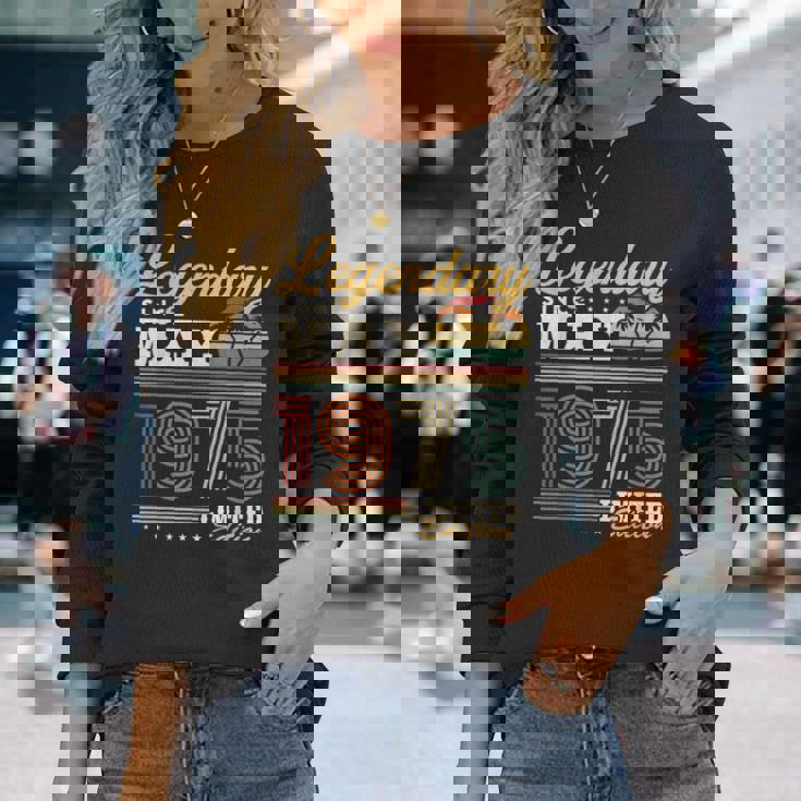 1975年5月生まれ 50年 ヴィンテージ 誕生日プレゼント 長袖Tシャツ 彼女への贈り物