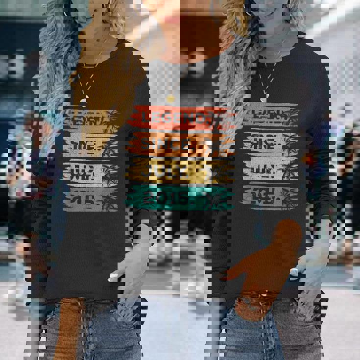 2015年7月 10歳の誕生日デコレーション ヴィンテージ 10歳の誕生日 長袖Tシャツ 彼女への贈り物