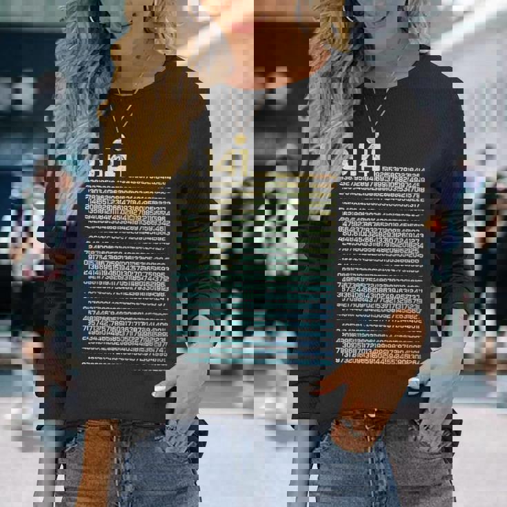 314 数学 物理学 314 円周率の日 長袖Tシャツ 彼女への贈り物