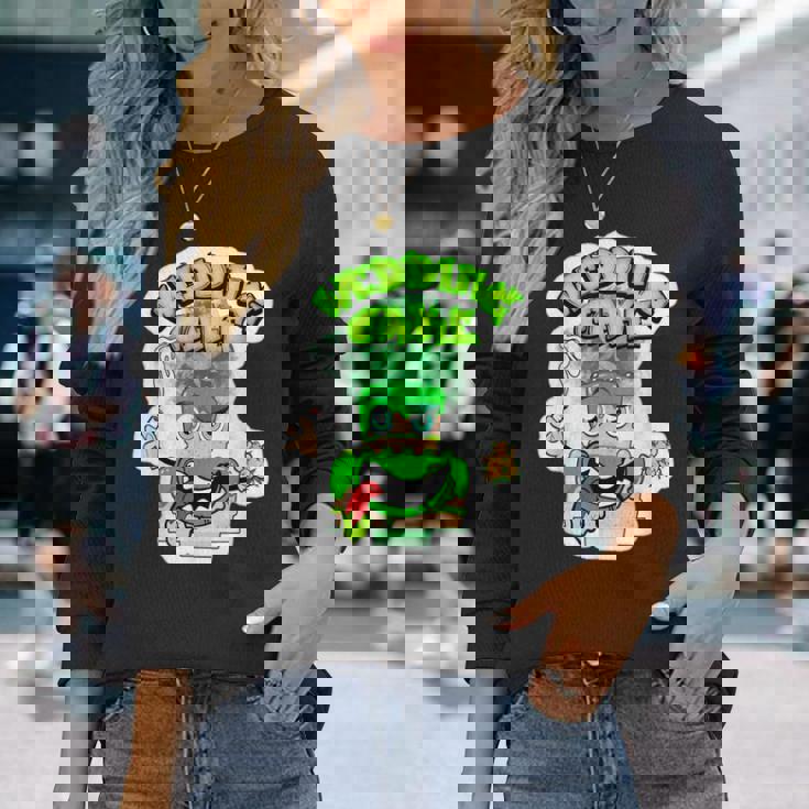 420 カンナビスカルチャーストーナー ウェディングケーキ 雑草ひずみ 長袖Tシャツ 彼女への贈り物