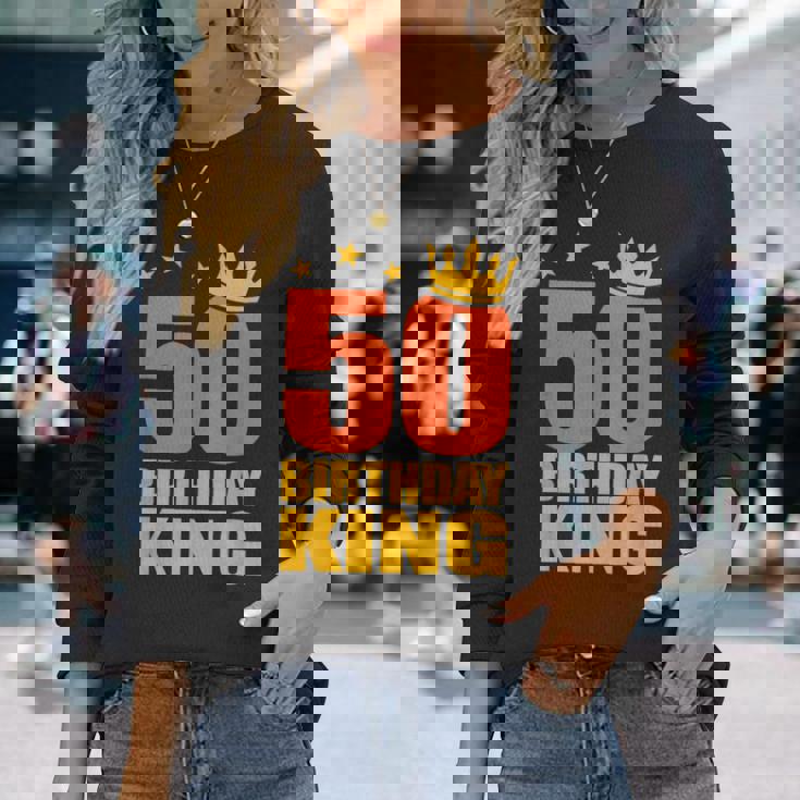 50歳の誕生日 王様 五十五十歳 長袖Tシャツ 彼女への贈り物