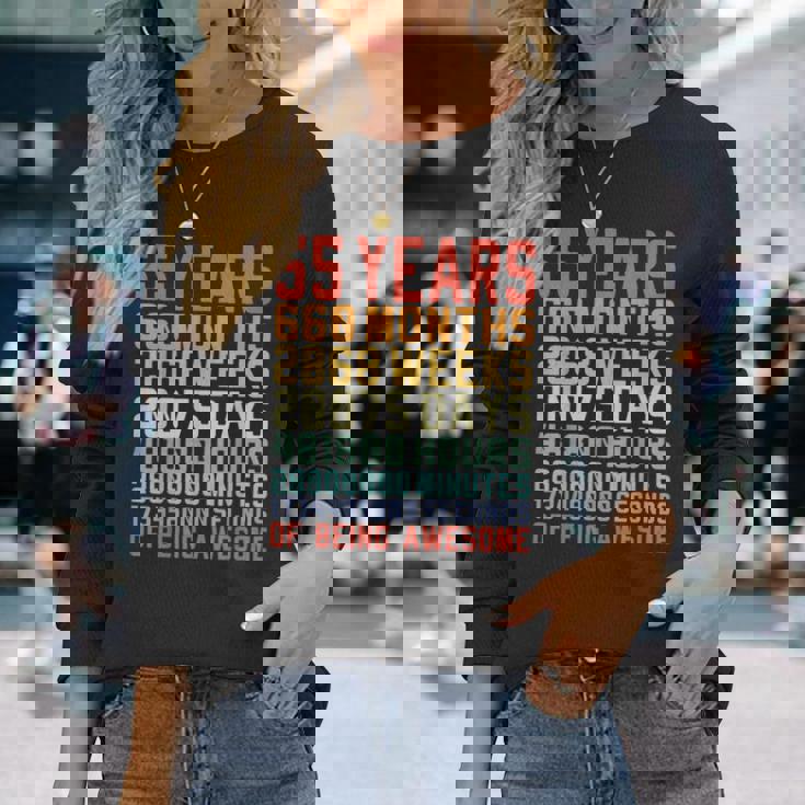 55 歳 お誕生日 55 Years Birthday 55 回目の誕生日プレゼント 長袖Tシャツ 彼女への贈り物