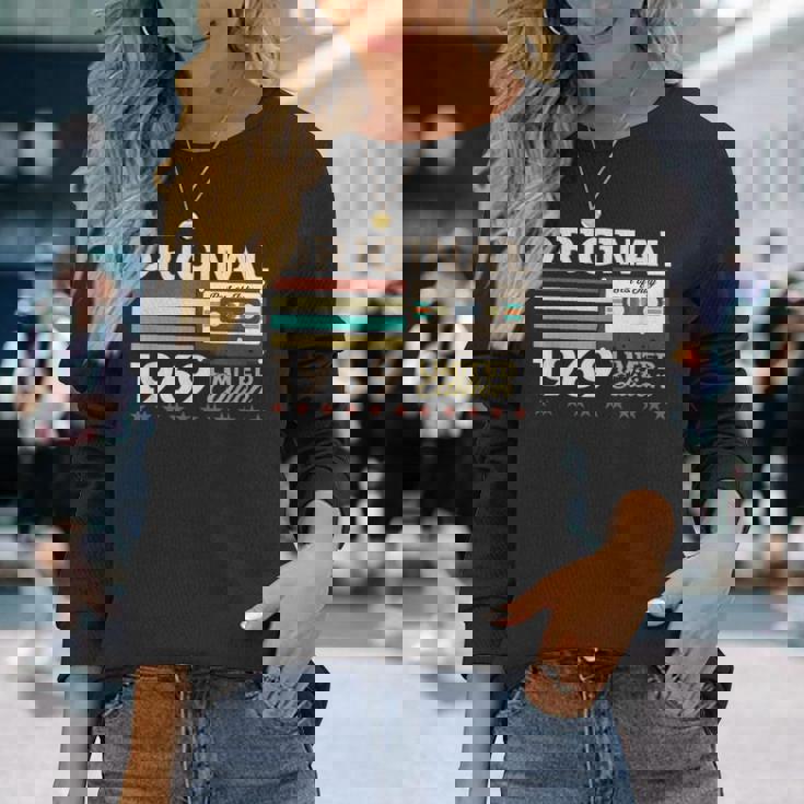 55 歳の誕生日プレゼント男性 1969 年 7月レトロ ビンテージ テープ 長袖Tシャツ 彼女への贈り物